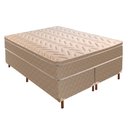 Ver imagem 1 de Cama Box Queen com Colchão de Molas Ensacadas 28x158x198cm e Base Júlia Bege/Rustico Paropas By Ecos