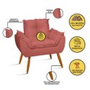 Ver imagem 2 de Kit 04 Cadeiras Poltronas de Luxo Opala Sala, Quarto Cor:rosa
