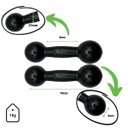 Ver imagem 2 de Kit de Halteres Emborrachados - Pares de 1 a 10 Kg - Preto