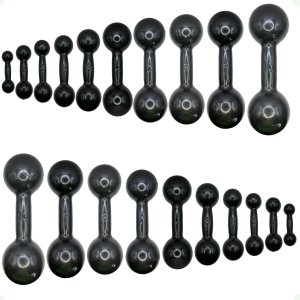 Kit de Halteres Emborrachados - Pares de 1 a 10 Kg - Preto