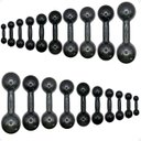 Ver imagem 1 de Kit de Halteres Emborrachados - Pares de 1 a 10 Kg - Preto