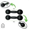 Kit de Halteres Emborrachados - Pares de 1 a 10 Kg - Preto - 6