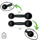 Ver imagem 4 de Kit de Halteres Emborrachados - Pares de 1 a 10 Kg - Preto