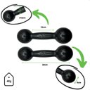 Ver imagem 5 de Kit de Halteres Emborrachados - Pares de 1 a 10 Kg - Preto