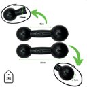 Ver imagem 3 de Kit de Halteres Emborrachados - Pares de 1 a 10 Kg - Preto