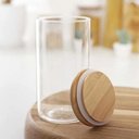 Ver imagem 4 de Kit 2 Potes Borossilicato Hermético Tampa Bambu 600ml Class