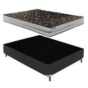 Ver imagem 1 de Cama Box Casal com Colchão D33 Unique Plus Duoface 14x138x188cm e Base Íris Preto/Elegancy Paropas B