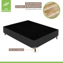 Ver imagem 3 de Cama Box Casal com Colchão D33 Unique Plus Duoface 16x138x188cm e Base Íris Preto/Elegancy Paropas B