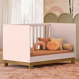 Berço Americano Mini Cama Slim Q Encanto Rosa - Qmovi - 6