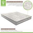 Ver mais imagens de Cama Box Casal com Colchão D33 Quality Duoface 26x138x188cm e Base Florença Prata/Rustico Paropas By