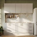 Ver imagem 1 de Cozinha Planejada 4 Peças 2 Aéreos 2 Balcões sem Tampo Marselha CabeCasa MadeiraOriginals Branco
