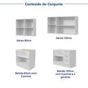 Ver imagem 6 de Cozinha Planejada 4 Peças 2 Aéreos 2 Balcões sem Tampo Marselha CabeCasa MadeiraOriginals Branco