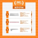 Ver imagem 2 de Kit - 3 Bandeja Prateleira 30x91 para Gôndolas New Plus com Porta Etiqueta Vermelho - SA Gôndolas