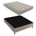 Ver imagem 1 de Cama Box Casal com Colchão D45 Unique Duoface 20x138x188cm e Base Galaxy Prata/Rustico Paropas By Ec