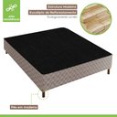 Ver imagem 3 de Cama Box Casal com Colchão D45 Unique Duoface 25x138x188cm e Base Galaxy Prata/Rustico Paropas By Ec