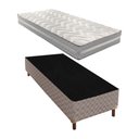 Ver imagem 1 de Cama Box Solteiro com Colchão D33 Quality Duoface 26x88x188cm e Base Galaxy Prata/Rustico Paropas By