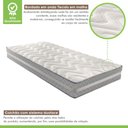 Ver mais imagens de Cama Box Solteiro com Colchão D33 Quality Duoface 26x88x188cm e Base Galaxy Prata/Rustico Paropas By