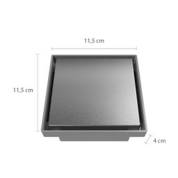 Ralo Oculto Quadrado de 10x10 com Tampa em Inox Astra - 3