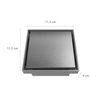Ralo Oculto Quadrado de 10x10 com Tampa em Inox Astra - 3