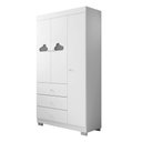 Ver imagem 5 de Conjunto Guarda Roupa 3 Portas e Cômoda Duda 100% Mdf Branco Brilho - Sallar Home