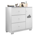 Ver imagem 4 de Conjunto Guarda Roupa 3 Portas e Cômoda Duda 100% Mdf Branco Brilho - Sallar Home