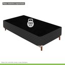 Ver imagem 6 de Cama Box Solteiro com Colchão D33 Unique Plus Duoface 25x88x188cm e Base Íris Preto/Elegancy Paropas