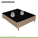 Ver imagem 6 de Cama Box Casal com Colchão D28 Unique Anatômico 25x138x188cm e Base Florença Bege/Rustico Paropas By Ecosono