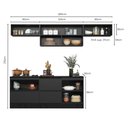 Ver imagem 2 de Conjunto 3 Aéreos, Balcão Cooktop e Balcão 120cm Etna - Grafite