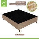 Ver imagem 3 de Cama Box Casal com Colchão D33 Unique Duoface 20x138x188cm e Base Florença Bege/Rustico Paropas By Ecosono