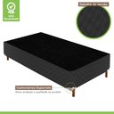 Ver imagem 4 de Cama Box Solteiro com Colchão D33 Unique Plus Duoface 16x88x188cm e Base Íris Preto/Elegancy Paropas