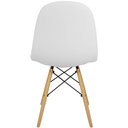 Ver imagem 4 de Cadeira Charles Eames Botonê Eiffel Wood Estofada Couro - Branca Branco