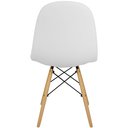 Ver imagem 4 de Cadeira Charles Eames Botonê Eiffel Wood Estofada Couro - Branca Branco
