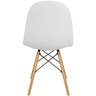 Cadeira Charles Eames Botonê Eiffel Wood Estofada Couro - Branca Branco - 4