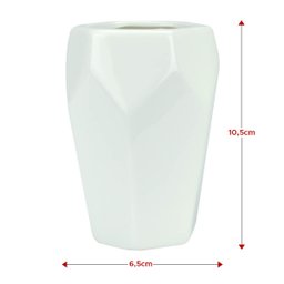 Kit Para Banheiro Lavabo de Porcelana Geometrico - 4