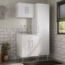 Ver imagem 1 de Kit Lavanderia Armários Multiuso para Área de Serviço Branco
