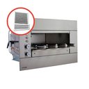 Ver imagem 1 de Churrasqueira a Gás de Embutir Suprema 04 g 4 Espetos com Kit Ventilação Cinza Titan 70,3cm