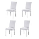 Ver imagem 1 de Kit 4 Cadeiras Vitória para Sala de Jantar-Assento sintético branco GAT MAGAZINE
