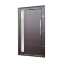 Ver imagem 1 de Porta Pivotante Alumínio Lamb.Visione c/Pux.D.Elite Marrom Corten 240x130 Brimak