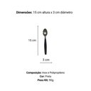 Ver imagem 3 de Kit 6 Colher de Chá Inox Linha Mato Grosso - Preta