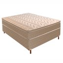 Ver imagem 1 de Cama Box Casal com Colchão de Molas Ensacadas Júlia 28x138x188cm Bege/Rustico Paropas By Ecosono