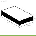 Ver imagem 5 de Cama Box Casal com Colchão de Molas Ensacadas Júlia 28x138x188cm Bege/Rustico Paropas By Ecosono