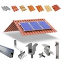 Ver imagem 1 de Kit Estrutura Fixador Linha C 1,20m para 03 Placas Painel Solar Alumínio e Inox | Telha Cerâmica Cim