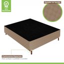 Ver imagem 4 de Cama Box Casal com Colchão D33 Unique Plus Duoface 20x138x188cm e Base Florença Bege/Rustico Paropas