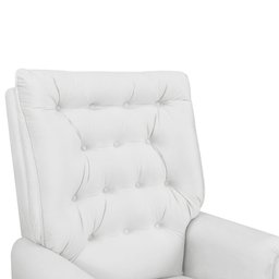 Poltrona de Amamentação Eloa com Puff Balanço Bebê Completo: Boucle Natural - 4