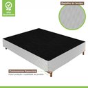 Ver imagem 4 de Cama Box Casal com Colchão de Molas Ensacadas 32x138x188cm e Base Mônaco Branco/Rustico/Bordo Paropa