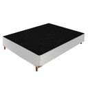 Ver imagem 2 de Cama Box Casal com Colchão de Molas Ensacadas 32x138x188cm e Base Mônaco Branco/Rustico/Bordo Paropa