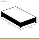 Ver imagem 5 de Cama Box Casal com Colchão de Molas Ensacadas 32x138x188cm e Base Mônaco Branco/Rustico/Bordo Paropa