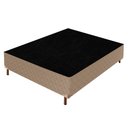 Ver imagem 2 de Cama Box Casal com Colchão D33 Unique Plus Duoface 16x138x188cm e Base Júlia Bege/Rustico Paropas By
