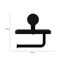 Ver imagem 7 de Papeleira com Adesivo Preto Fosco 18 X 11,5 X 17,6 Cm - Astra