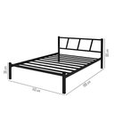 Ver imagem 2 de Cama Casal Helena Preto Tubolar de Ferro Cor:preto